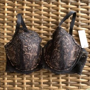 ThirdLove Black 24/7 Lace Balconette Bra NWT